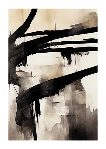 Poster Abstract Flowing Paint No2