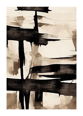 Poster Abstract Flowing Paint No1