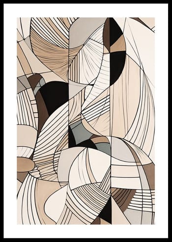 Poster Abstract Botanical Pattern