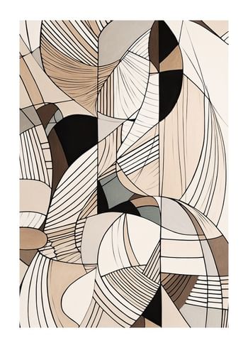 Poster Abstract Botanical Pattern