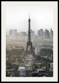 Photographic view of the Eiffel Tower and Paris skyline in muted colors-2