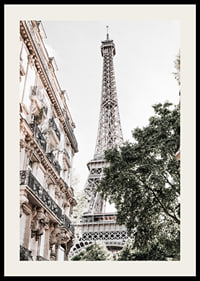 Low angle photography of the Eiffel Tower with greenery-2