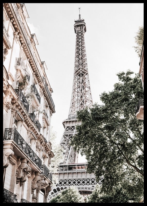 Low angle photography of the Eiffel Tower with greenery-12