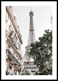 Low angle photography of the Eiffel Tower with greenery-0