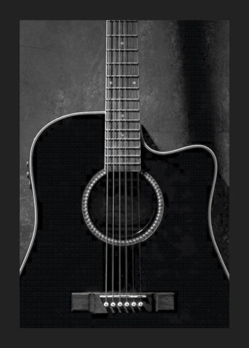Poster Black Guitarr