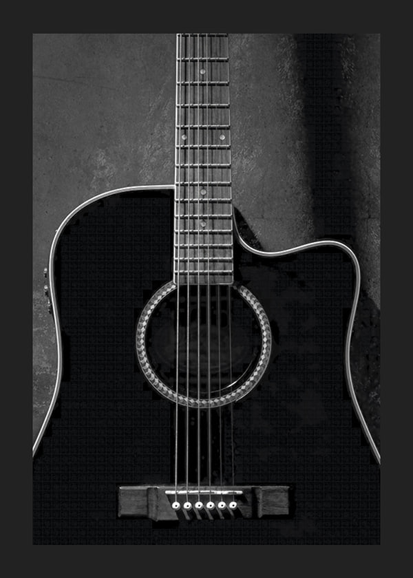 Plakāts Black Guitarr