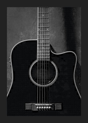 Poster Black Guitarr