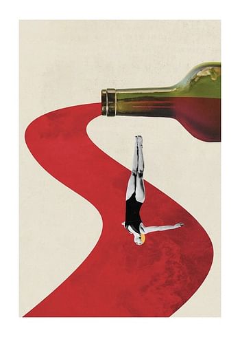 Poster Diver In Wine River