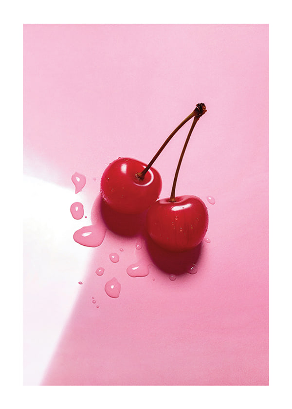 Plakāts Cocktail Berries In Pink
