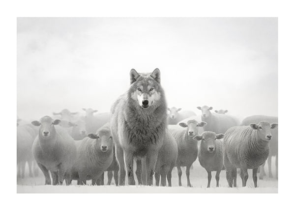 Plakāts Wolf Among Sheep