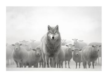 Plakatas Wolf Among Sheep
