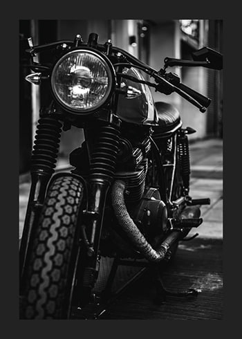Plagát Black Motorcycle