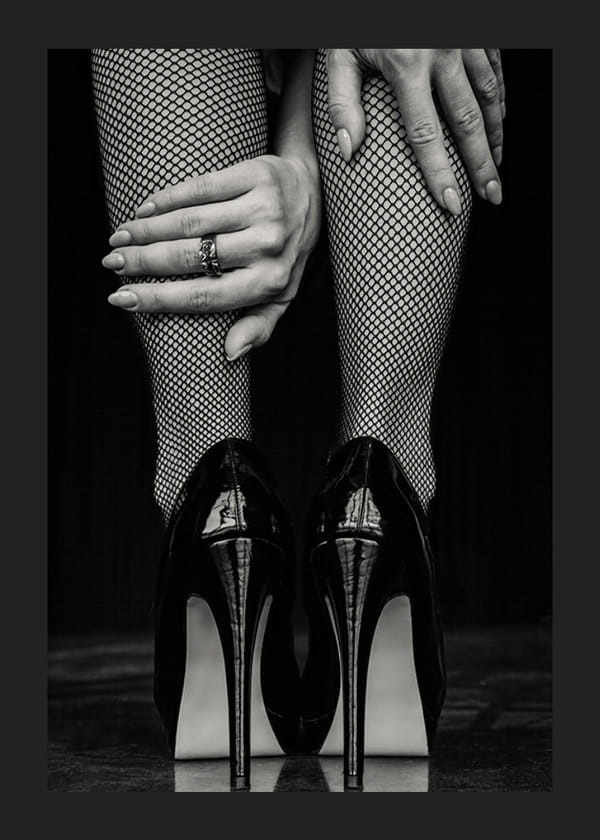 Poster High Heels Fishnet Stockings