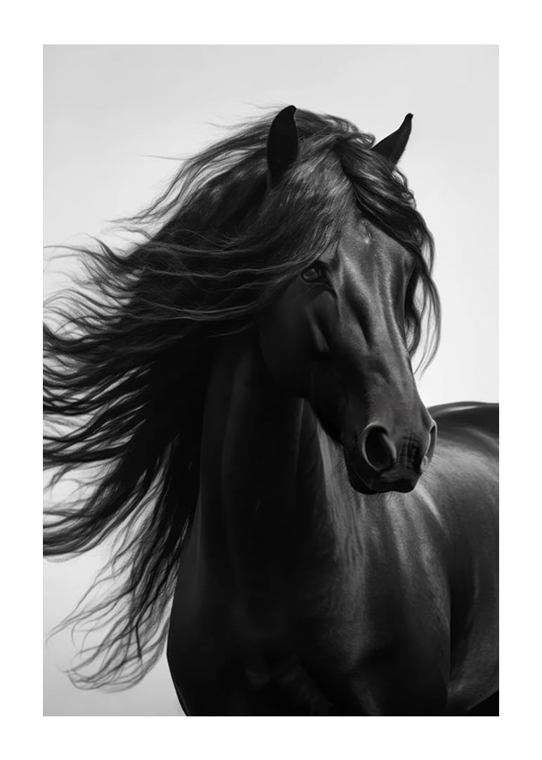 Black Horse Show No1 Plakat | Dyr | Gallerix-home.dk