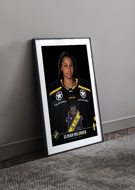Poster Elinah Melinder #1 AIK Hockey 2023/2024 crossfade