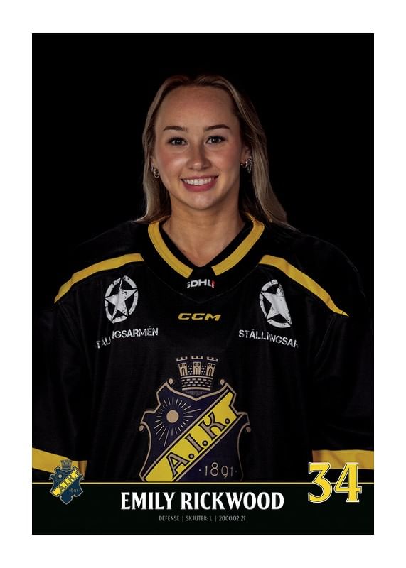 Poster Emily Rickwood #34  AIK Hockey 2023/2024