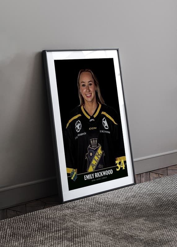 Poster Emily Rickwood #34  AIK Hockey 2023/2024 crossfade