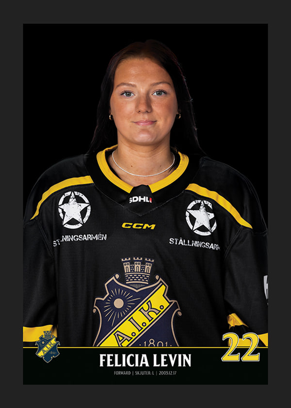 Poster Felicia Levin #22 AIK Hockey 2023/2024