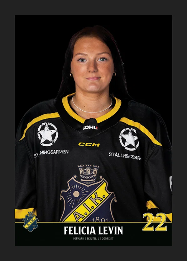 Poster Felicia Levin #22 AIK Hockey 2023/2024