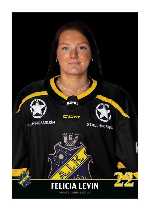 Poster Felicia Levin #22 AIK Hockey 2023/2024
