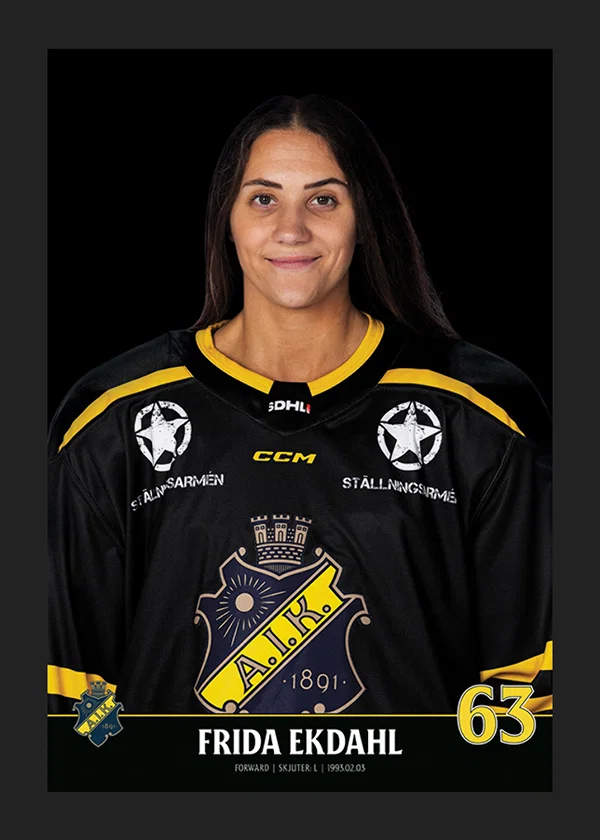 Poster Frida Ekdahl #63 AIK Hockey 2023/2024