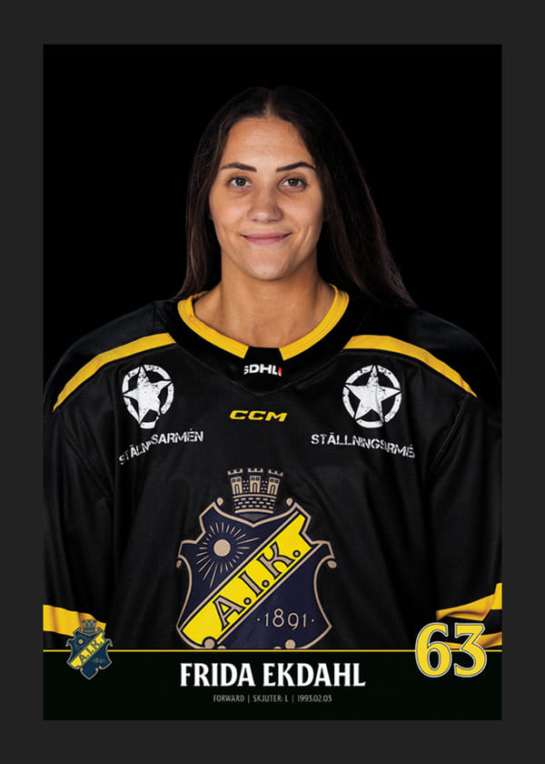 Poster Frida Ekdahl #63 AIK Hockey 2023/2024