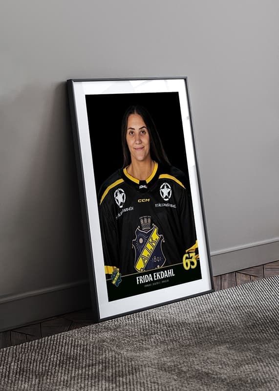 Poster Frida Ekdahl #63 AIK Hockey 2023/2024 crossfade
