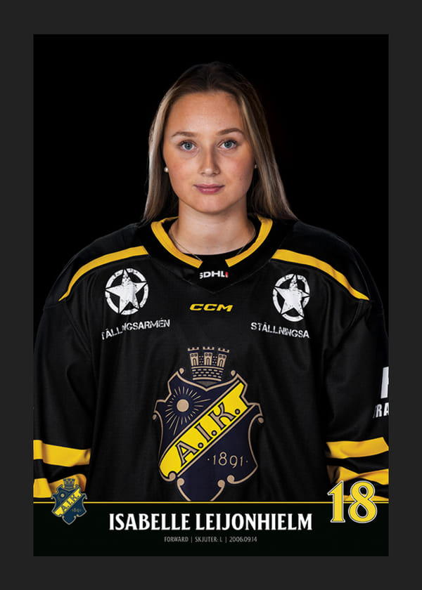 Poster Isabelle Leijonhielm #18 AIK Hockey 2023/2024