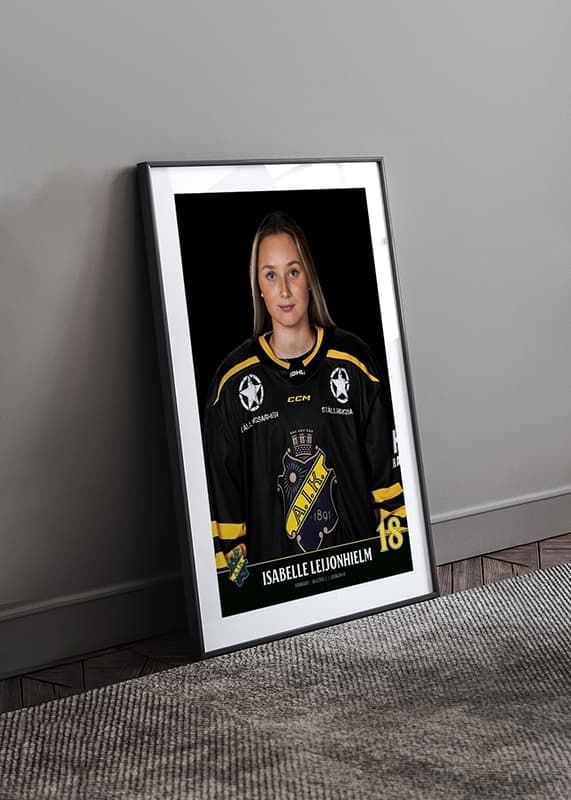 Poster Isabelle Leijonhielm #18 AIK Hockey 2023/2024 crossfade