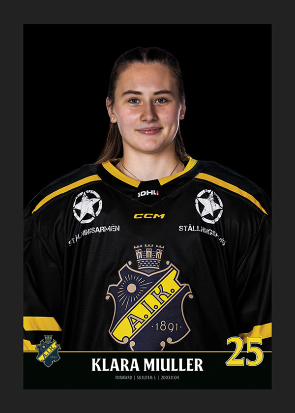 Poster Klara Miuller #25 AIK Hockey 2023/2024