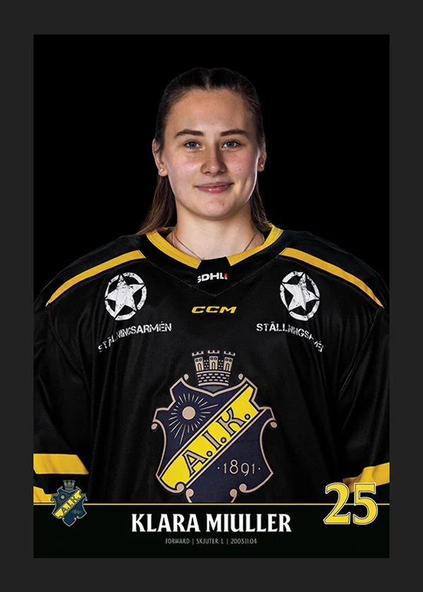Poster Klara Miuller #25 AIK Hockey 2023/2024