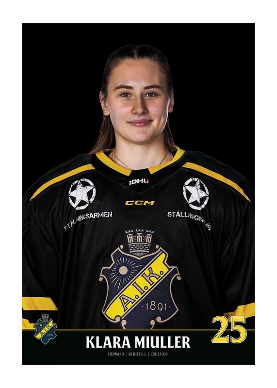 Poster Klara Miuller #25 AIK Hockey 2023/2024
