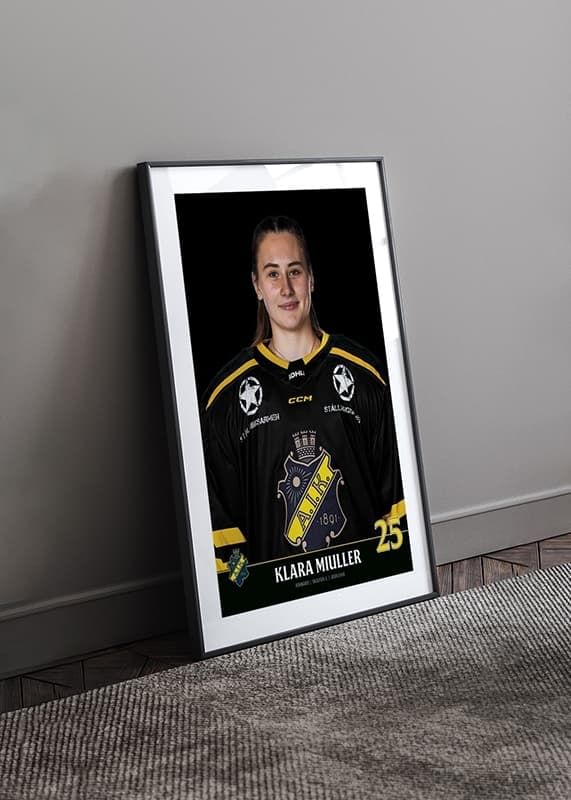 Poster Klara Miuller #25 AIK Hockey 2023/2024 crossfade