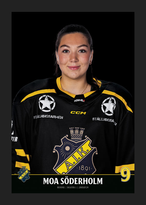 Poster Moa Söderholm #9 AIK Hockey 2023/2024