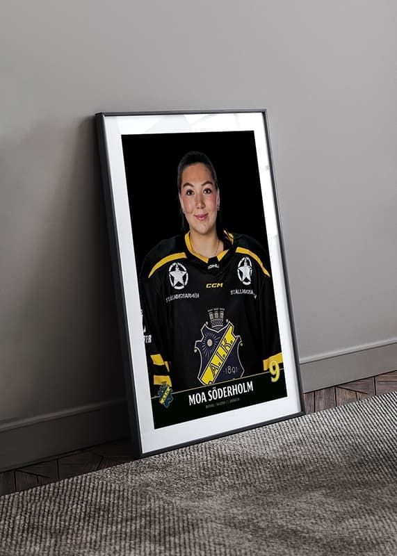 Poster Moa Söderholm #9 AIK Hockey 2023/2024 crossfade