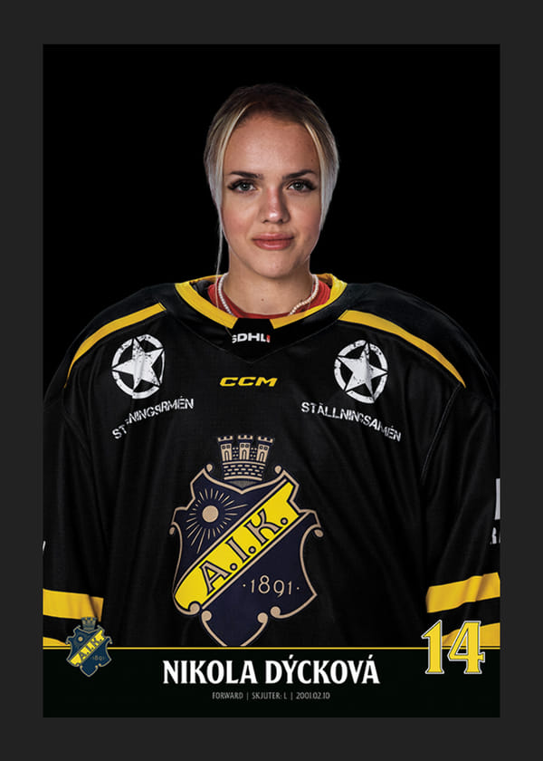 Poster Nikola Dýcková #14 AIK Hockey 2023/2024