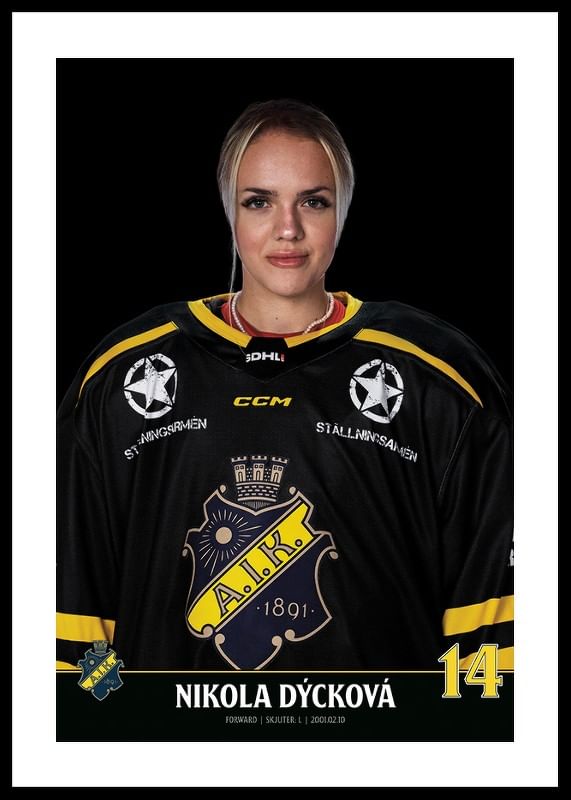 Poster Nikola Dýcková #14 AIK Hockey 2023/2024
