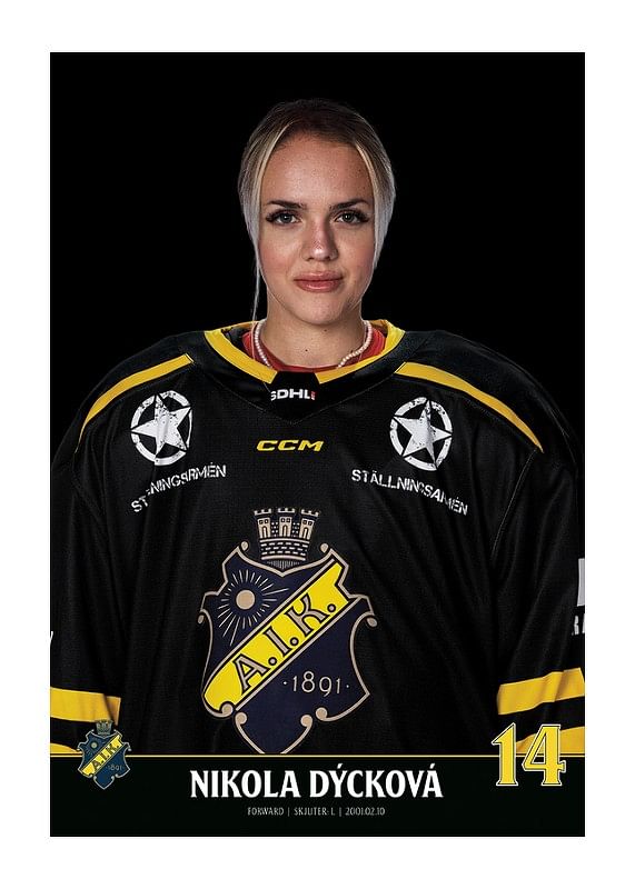 Poster Nikola Dýcková #14 AIK Hockey 2023/2024
