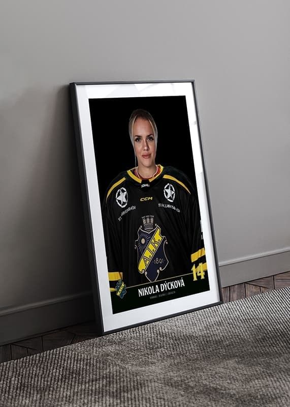 Poster Nikola Dýcková #14 AIK Hockey 2023/2024 crossfade