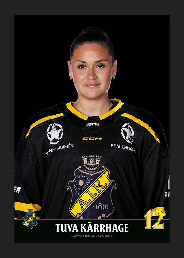 Poster Tuva Kärrhage #12 AIK Hockey 2023/2024