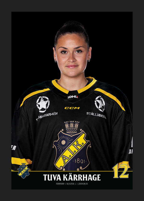 Poster Tuva Kärrhage #12 AIK Hockey 2023/2024