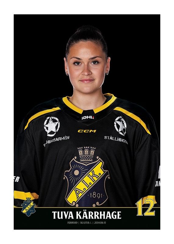Poster Tuva Kärrhage #12 AIK Hockey 2023/2024