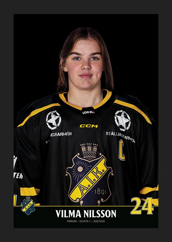 Poster Vilma Nilsson #24 AIK Hockey 2023/2024