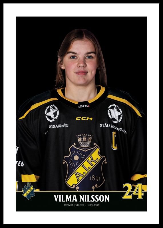 Poster Vilma Nilsson #24 AIK Hockey 2023/2024