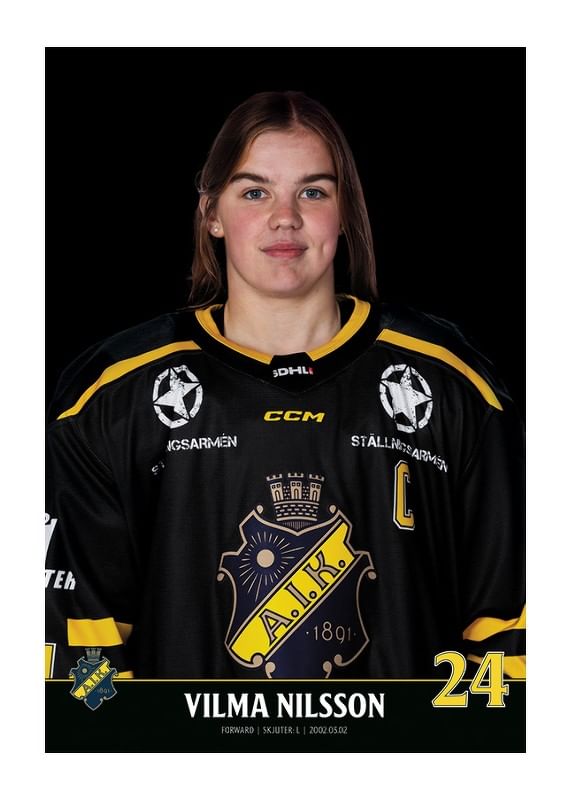 Poster Vilma Nilsson #24 AIK Hockey 2023/2024