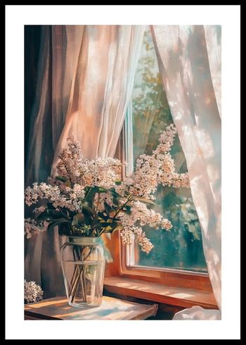 Poszter Sunlit Blossoms By The Window