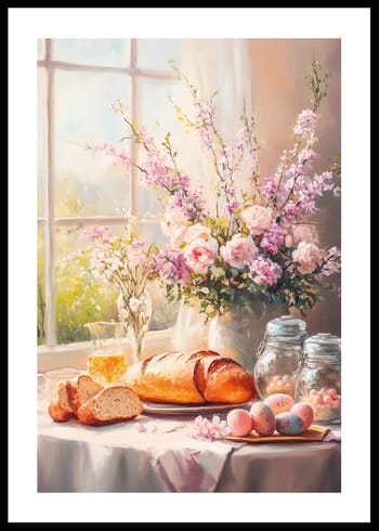 Poster Easter And Morning Blossoms