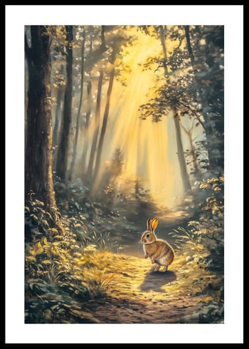 Poster The Golden Forest Rabbit