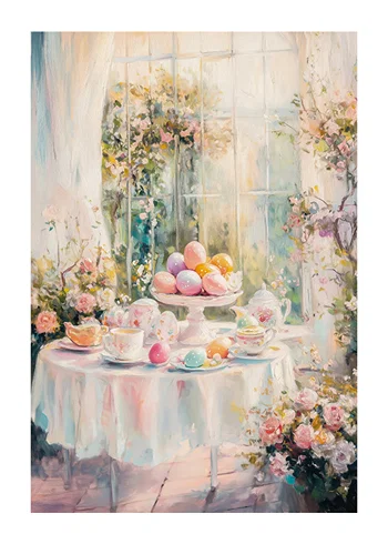 Poster Easter Charm In A Floral Setting