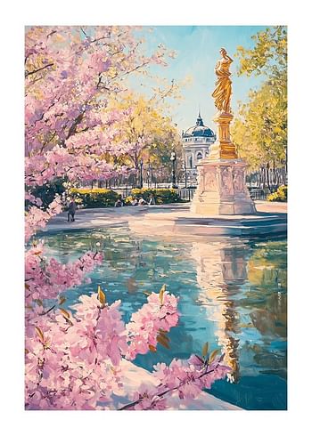Poster Blossoms By The Fountain Of Elegance